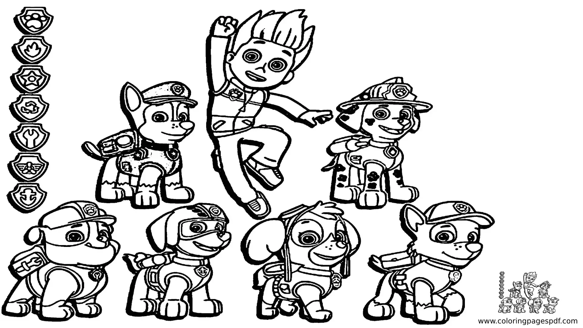 Coloring Pages Of Paw Patrol Characters