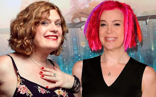 Karin Winslow's spouse Lana Wachowski picture attached with twin sister