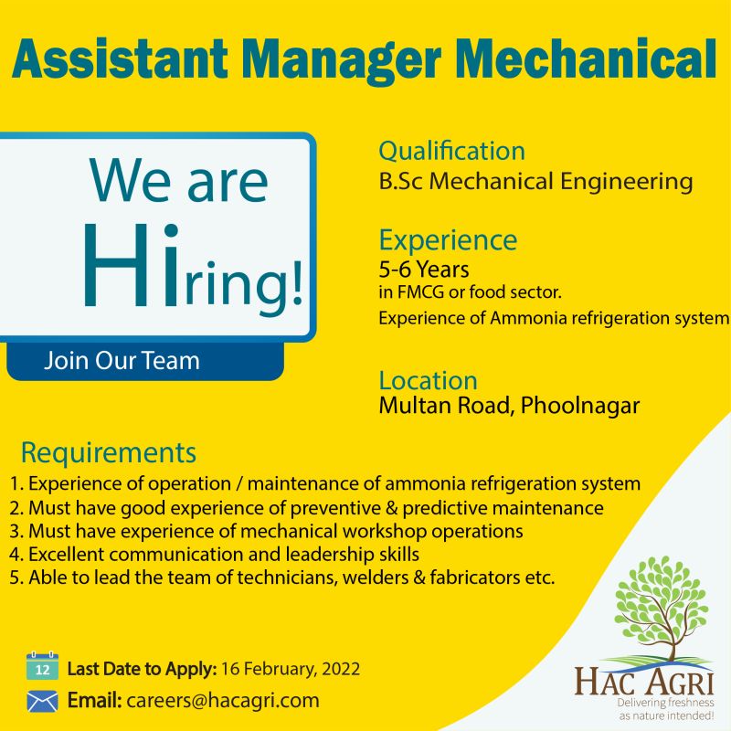 HAC Agri Jobs AM Mechanical 2022