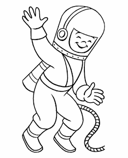 Astronauts coloring page