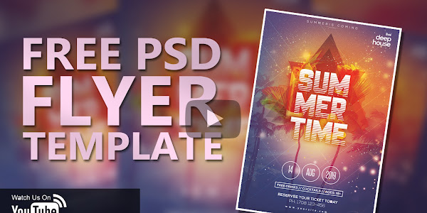 Summer Time Free PSD Flyer Templates Download