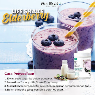 Life Shake Elderberry Shaklee Kebaikan Resepi Cara Minum UV