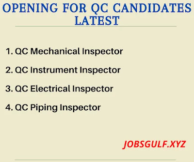 OPENING FOR QC CANDIDATES LATEST