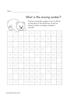 worksheet kids writing numbers count to 100