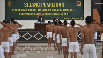 Pangdam XIII/Merdeka Pimpin Sidang Pantukhir Penerimaan Cata PK TNI AD Gelombang II