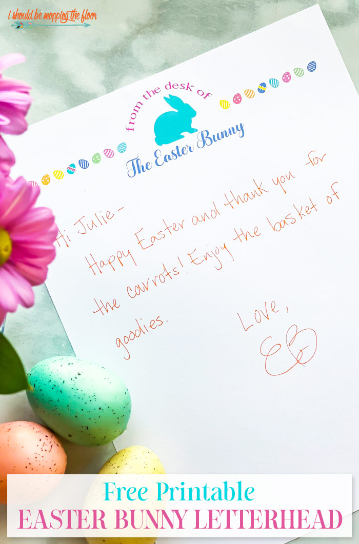 Easter Bunny Letter Printable