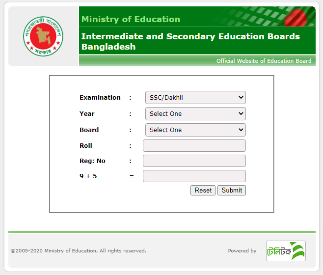 SSC Result 2021 - Education Board Bangladesh