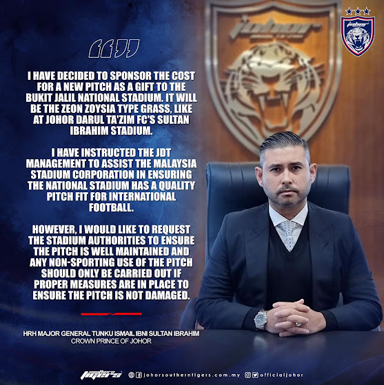 TMJ Mahu Taja Pertukaran Padang Stadium Bukit Jalil.