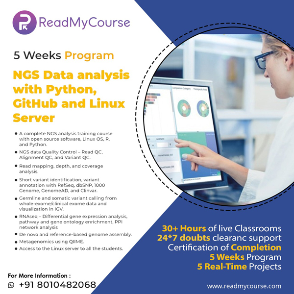 ReadMyCourse is Giving you the opportunity to learn “NGS data analysis training – FIVE weeks program