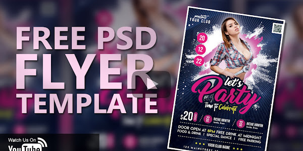 Night Club Party Free PSD Flyer Template