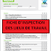 " FICHE D'INSPECTION DES LIEUX DE TRAVAIL "