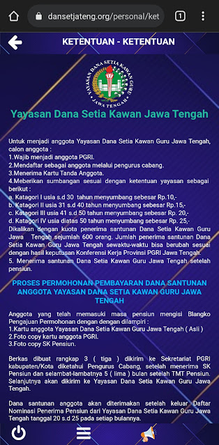 Ketentuan Daspen PGRI Jateng