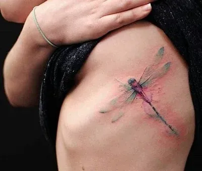 3d Realistic Dragonfly Tattoo