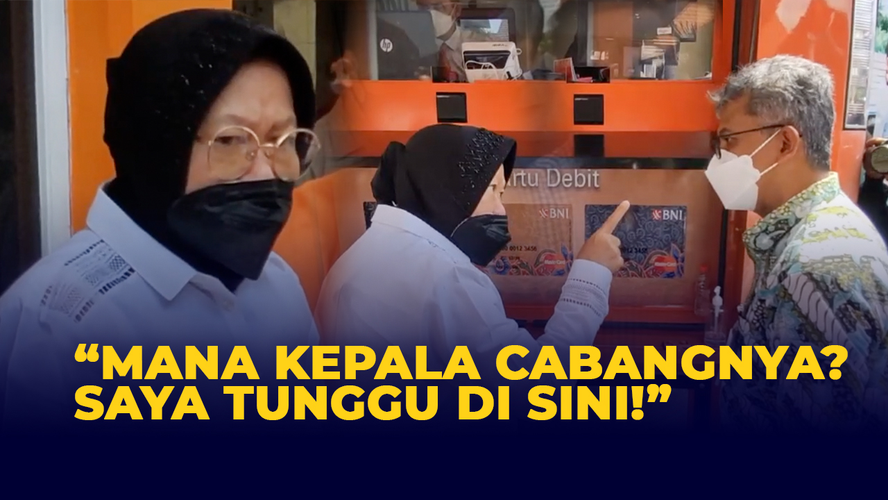 Mensos Risma Marahi Petugas Bank di Surabaya, Ini Alasannya