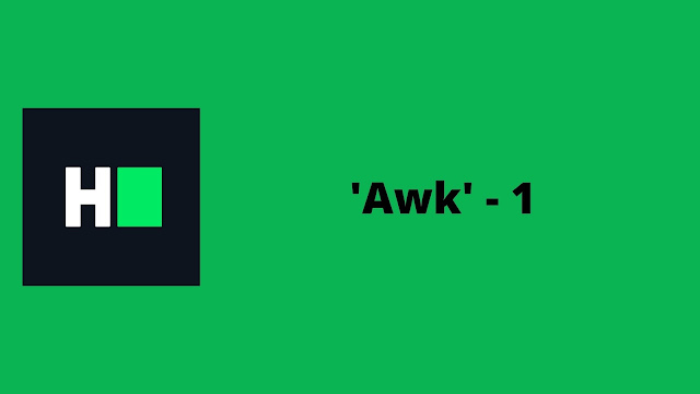 HackerRank Awk - 1 problem solution