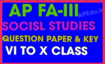 AP FA-III SOCIAL STUDIES KEY PAPERS CLASS WISE DOWNLOAD.