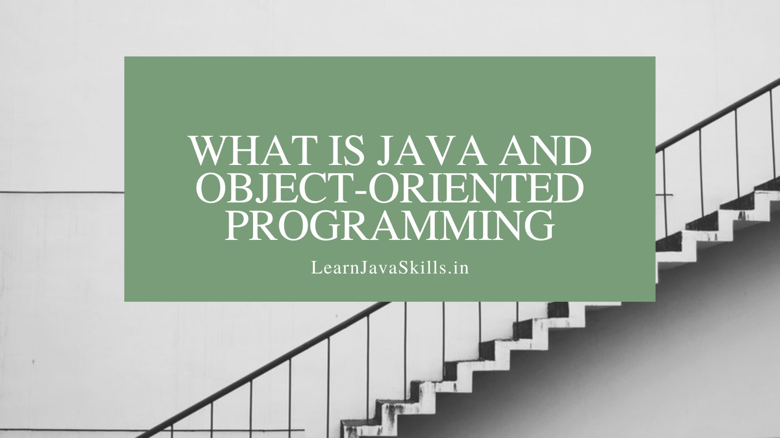 What is java and Object-oriented programming - Learn Java Skills