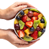 Mix Fruit Chaat Bowl in Hand Transparent Image