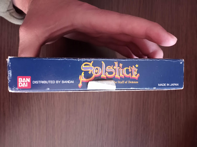 Juego de NES Solstice. Portada por arriba