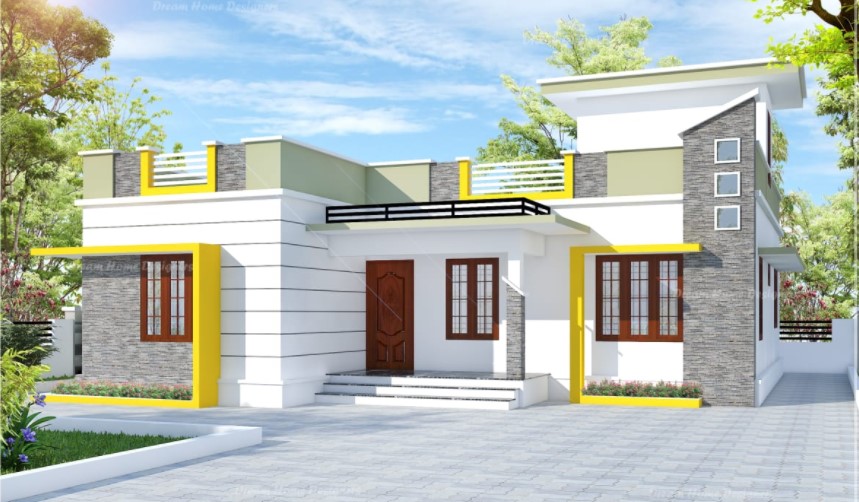 middle class indian house front porch design