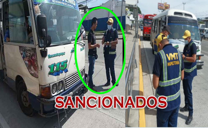 El Salvador: Multan a microbusero de la ruta 115 por cometer cuatro infracciones y a un conductor de la ruta 45-AB por circular con placas no visibles