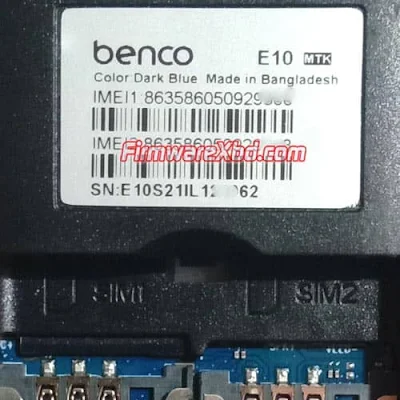 Benco E10 MTK Flash File