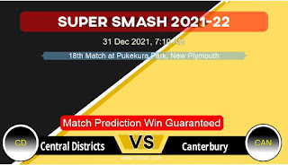 Super Smash CD vs CAN 18th T20 Match Prediction 100% Sure