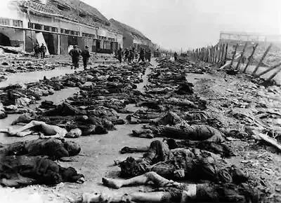 آلاف الجثث التي وجدتها قوات الحلفاء بعد هزيمة ألمانيا في الحرب العالمية الثانية