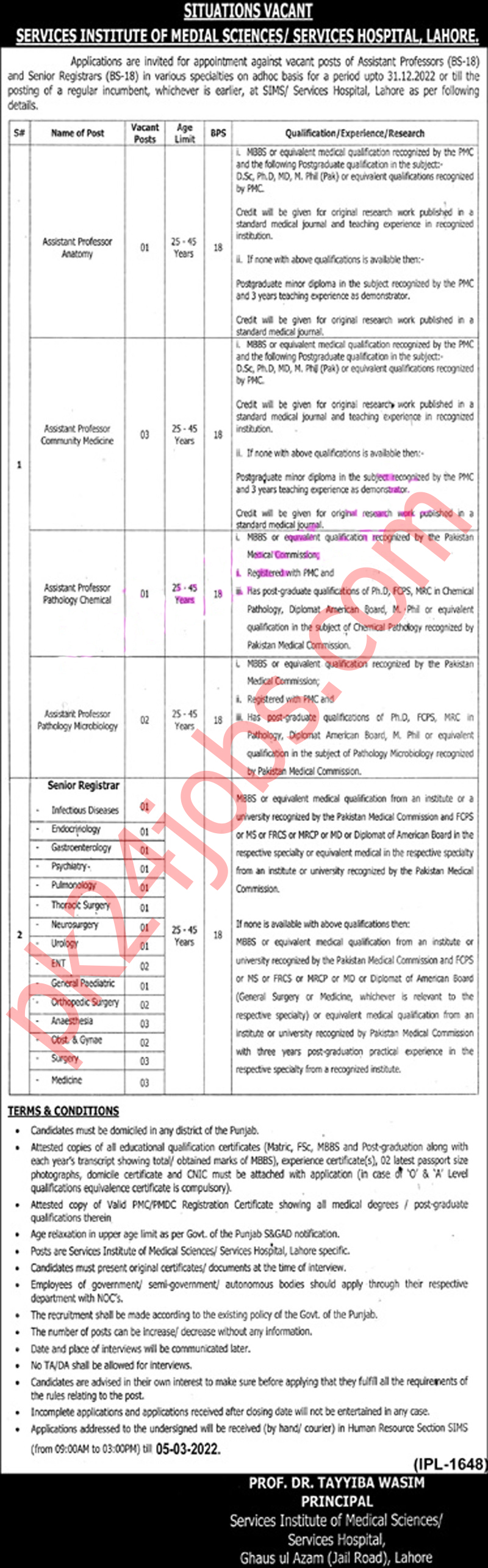 Services Hospital Jobs 2022 – Government Jobs 2022