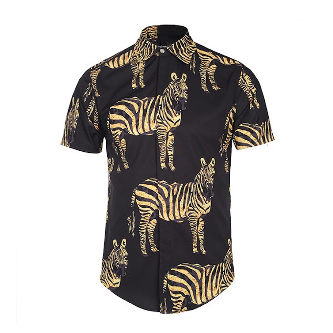 [ j63e36tw35 ] New men's wear tops 3D printed zebra shirts fashionable street shirts kk3F