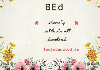 BEd internship certificate pdf download  Download internship certificate pdf