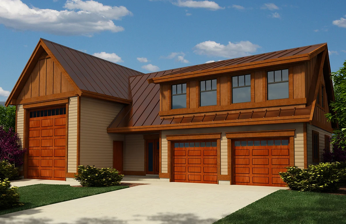 RV Garage with Blank Canvas Above - 9827SW | Architectural Designs - House Plans