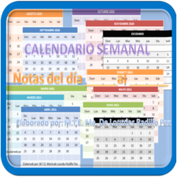 CALENDARIO SEMANAL PUEDES PONER NOTAS CADA DÍA, COMPARTIR, BORRAR. Es gratis y no tiene anuncios.