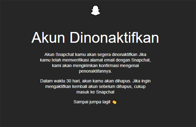 Cara Mudah Hapus Akun Snapchat