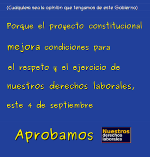 POR LA DIGNIDAD Y DERECHOS ESENCIALES DEL TRABAJADOR MINERO, APROBAMOS ESTE 4 DE SEPTIEMBRE.