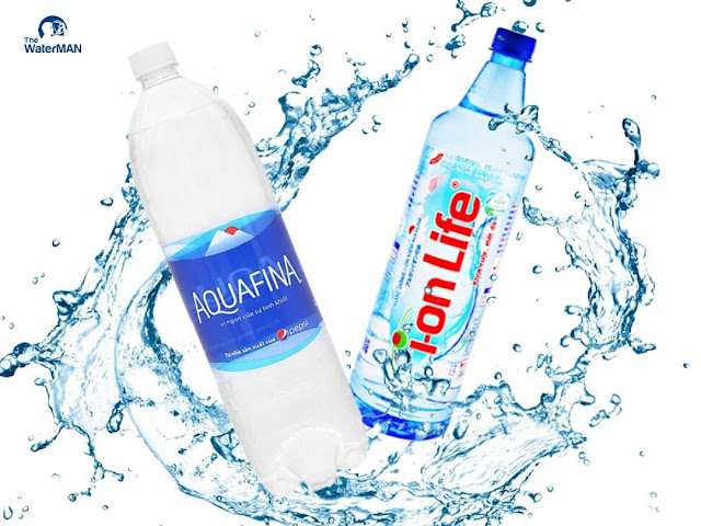 Nước uống Aquafina và ion Life