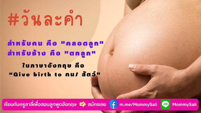 วันละคำ ▲▲คำศัพท์เกี่ยวกับการเกิดและการคลอดลูก▲▲