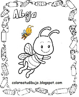 Abeja volando para COLOREAR