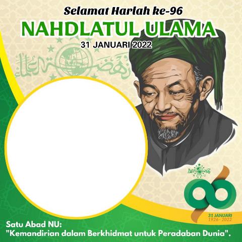 Download Graphic Design Template Twibbon Harlah NU ke-96