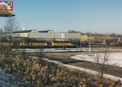 Union Pacific SD40-2 #2978 in Butler, Wisconsin, on December 7, 2002