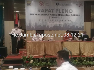 Wakil Gubernur Jambi Secara Resmi Membuka Rapat Pleno TPKAD Semester II