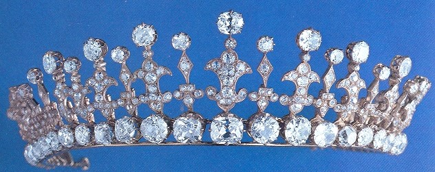 diamond fleur de lys tiara queen sophia greece princess irene savoy aosta