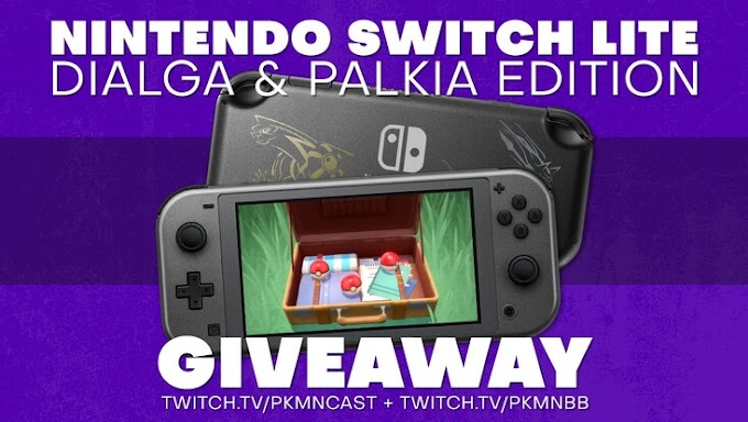 Sorteio Nintendo Switch Lite Dialga & Palkia Edition