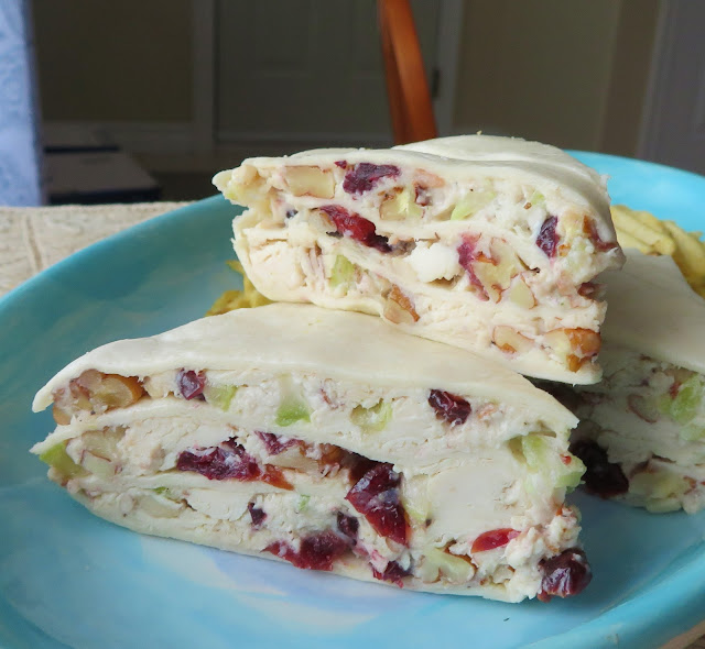 Chicken, Cranberry, Pecan Salad Wedges