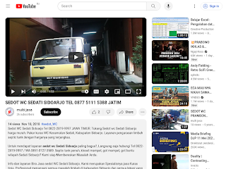 Screenshot Jasa sedot WC Sedati Sidoarjo di YouTube