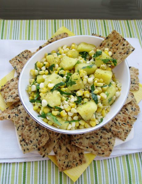 Roasted Corn and Pineapple Salad