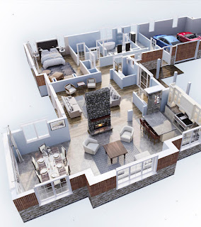 9 share Apartment Designs Shown With Rendered 3D Floor Plans