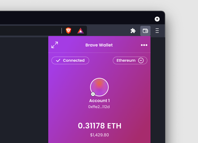 يدعم متصفح Brave ادارة عملاتك المشفرة عبر محفظته الخاصة Brave Wallet