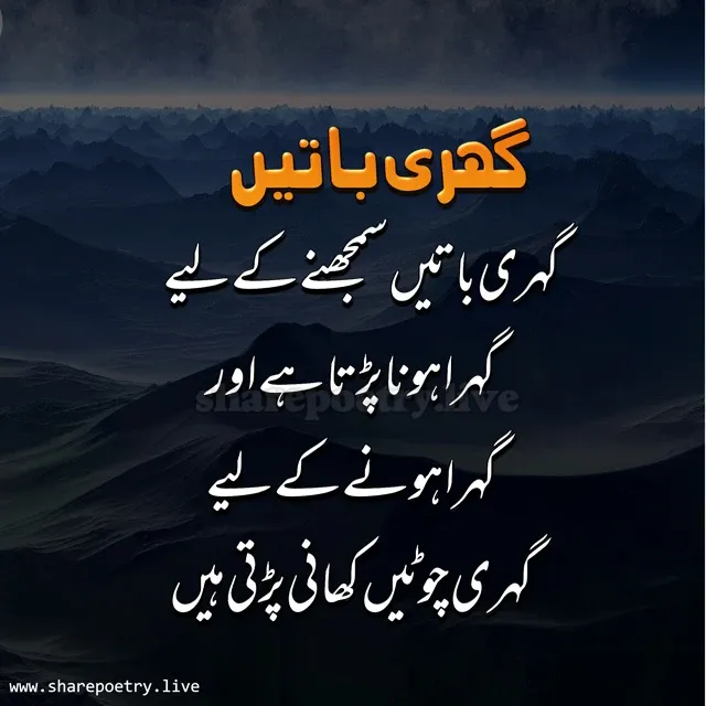 gehri batein urdu quotes - Best Urdu Inspration saying