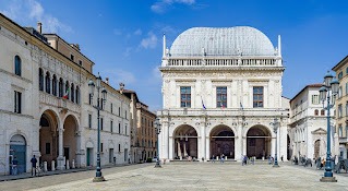 The Piazza della Loggia is an elegant square in the centre of the city of Brescia